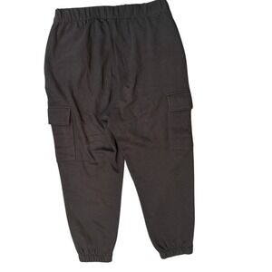 GAP Mens Black Cargo Jogger Sweatpants Size L Cotton Blend Utility‎ Pockets